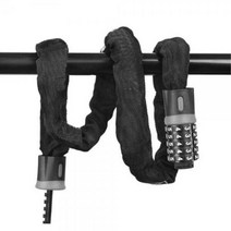 5자리 비밀번호 체인 자전거 자물쇠 그레이 120cm