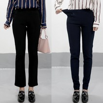 [당일발송]여자친9 허리밴딩 스판 슬랙스 2종 빅사이즈 (S~3XL) 팬츠- 부츠컷/슬림핏
