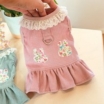 애완 동물 옷 작은 개 드레스 Bowknot 귀여운 데님 스커트 편안한 부드러운 추적 코트 패션 예쁜 조끼 치와, 04 Lace Pink_02 M