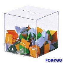 ForU174 모금함 특소 아크릴꽂이 부동산가격안내시세판 아파트부착게시판 투명아크릴