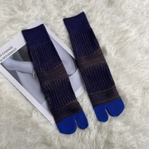 패션 레트로 스트라이프 컬러 매칭 부드러운 면 양말 여성용 일본 샌들 타비 양말 가을 겨울
