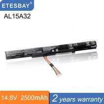 노트북배터리호환용ETESBAY AL15A32 2500/37WH Acer Aspire E5-422G 472 E5-473 E5-473G E5-522 522G E5-53, 한개옵션0