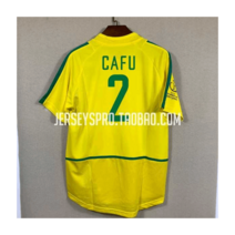 카푸 브라질 레트로 저지 WC 2002 축구 유니폼 월드컵