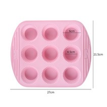 마들렌틀 휘낭시에틀 미니 머핀 12 홀 실리콘 라운드 몰드 diy 컵케익 쿠키 퐁당 베이킹 팬 논스틱 푸딩 찐 케이크 몰드 베이킹 도구, 분홍색