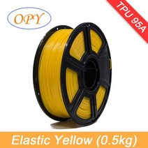 3d 프린터 재료 고무 프로파일 소재 롤 플렉스 3D 플라스틱 필라멘트 1.75 1-F- 75 Filament-Pla-1Kg, 06 Elastic Yellow 0.5KG