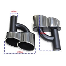벤츠 C200 W204 W212 E260 E300 E63 배기 파이프 스테인레스 스틸 Wald 머플러 팁 노즐 용, 03 Style B