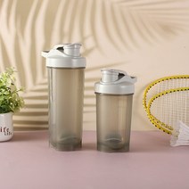 500/700ml 블렌더 병 단백질 파우더 셰이커 보디 빌딩 액세서리 쉐이크 컵 휴대용 믹서 컨테이너 스포츠 보충제, 회색, 500ml