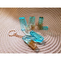 알파벳 열쇠고리/귀여운 자동차 바다 키체인 HAND MADE RESIN ART, L, Light Blue