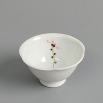 백자 한송이연화문 꽃잎 찻잔 다기잔 80ml