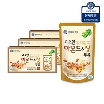 연세두유 연세 아몬드&잣 두유 파우치 190mlx60입, 60개, 190ml