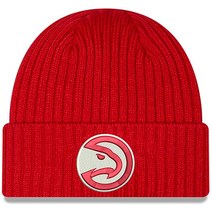 New Era 유니 성인용 NBA 공식 스포츠 니트 코어 커프 니트 비니 모자 뉴올리언즈 펠리컨스., Atlanta Hawks