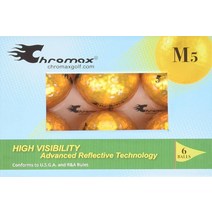 크로맥스 메탈릭골프공 M5 칼라 세트 6EA, Gold