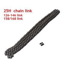 스페어 마스터 링크가 있는 25H 체인 47cc 49cc 2 스트로크 엔진 ATV 쿼드 고 카트 먼지 포켓 미니 모터 자전거 바이크 오토바이 section144, 25H 128L