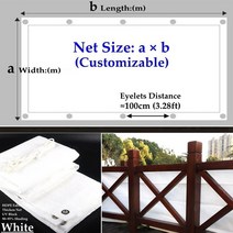 조립식 비닐 농막 카페 베란다 95% 음영 안티-uv 두꺼운 HDPE Pergola 태양 그늘 그물 정원 마당 양산, 04 White_05 0.8m x 6m