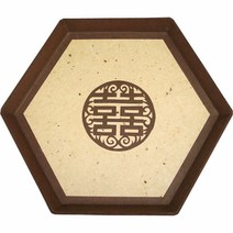 육각쟁반A~C/한지공예DIY, 육각쟁반A(밤색)