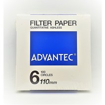 AD 어드밴텍 Advantec Filter Paper NO.6 (90mm~185mm) 정량여과지 필터페이퍼, 125mm