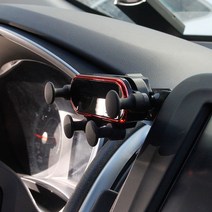 올뉴말리부 송풍구 클립식 일체형 휴대폰 거치대, 레드, 1개