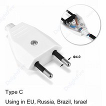 1-100pcs EU 플러그 어댑터 16A 수 교체 콘센트 전기 소켓 전원 연장 케이블용 유로 커넥터 Schuko, 4.0mm White, 100pcs