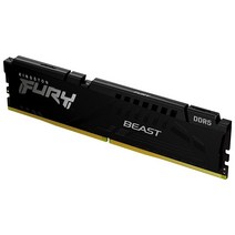 Kingston 퓨리 비스트 화이트 32GB 6000MT/s CL36 DDR5 엑스포 DIMM 오버클럭 플러그 앤 플레이 AMD 엑스포 단일 모듈 KF552C36BWE-3, Black_6000MT/s