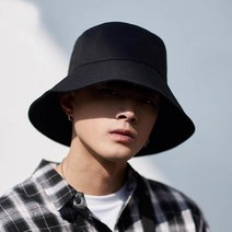 니드닛 오버핏 무지 대두 챙큰 버킷햇