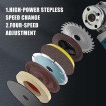 브러시리스 앵글 그라인더 판매 125mm 휴대용 4 스피드 커터 전동 공구 21V 마끼다 배터리용 다기능 가정용 무선 폴리셔, 02 Set B, 01 미국