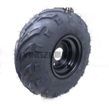 오프로드 ATV 타이어 진흙 오토바이 바퀴 부품 4륜, 타이어 + 3공 휠(흰색