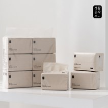 생활공작소 페이셜티슈 무표백, 250매, 12팩