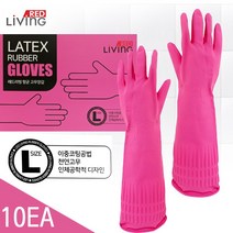 레드리빙 항균 고무장갑 / 설거지 김장 주방용 다목적 고무장갑 / 우체국소포발송, 10개