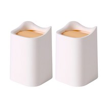 홈카롱 파스텔 예쁜 책상 탁상 미니 휴지통, 화이트, 2개
