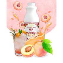 카페음료 복숭아베이스 쉘몬과일농축액복숭아 1kg원액/에이드, 쉘몬 과일 농축액 베이스 복숭아 1kg