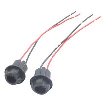 자동차전조등 ke li mi 2x t10 w5w 자동차 소형 led 전구 플러그 웨지 하드 어댑터 소켓 커넥터 t10 자동차 램프 홀더 어댑터 베이스 호환, no.y09