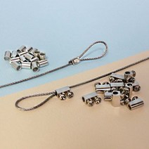 단 슬리브 압착 단자 터미널 스텐 와이어 전선 연결 고정 콘넥터 1.8mm 2.4mm 3.2mm 4mm 5mm, 2.와이어 슬리브(압착형), 2.4mm(100EA)