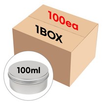 알루미늄 틴케이스 100ml 실버 100개(BOX) 도매 캔들 용기