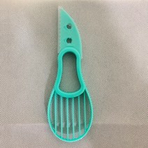채소슬라이서 드럼통채칼 3In 1 아보카도 슬라이서 시어 Corer 버터 과일 필러 커터 펄프 분리기 플라스틱, 05 Green4