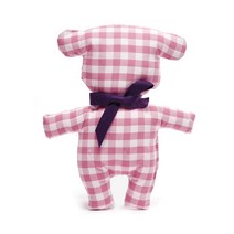 에이몽 체크원단 곰 삑삑이 핑크
