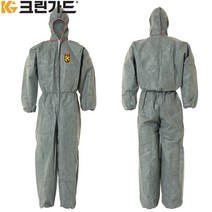 유한킴벌리 크린가드 A20 보호복/방진복/작업복/방역복 1박스(24벌), 회색 원피스 - 대형(L)  43023, 24개