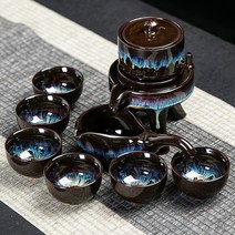 다도세트 다기 술잔 차판 세트 화사 집들이선물 절묘한 돌 연삭 모양 차 세트 수제 차, 없음