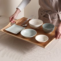 검트리 애쉬 우드트레이 커브핸드 손잡이쟁반(4size), 중(39X21cm)