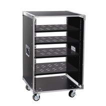 이동식 앰프 케이스 무대 스튜디오 음향장비 캐비닛, 8U 화이트 알루미늄 수납장(현관트레이없음