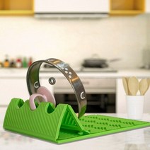 [WINZI_마켓] 세제디스펜서 음식보관케이스 키친드라잉매트 주방케이스 음식케이스 차받침대, 주방 조리도구 실리콘 드라잉매트(그린), WZ류_단일옵션