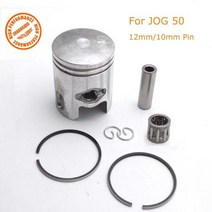 50cc 피스톤 링 세트 40mm10mm 12mm 핀 손목 핀 니들 베어링 포함 조그 미나렐리 스쿠터 오토바이 용, With 10mm pin