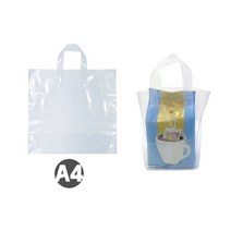 넓은 바닥 투명 끈봉투 버킷백 50매 (A4) 쇼핑백 비닐 _ 2303228EA, 본상품선택
