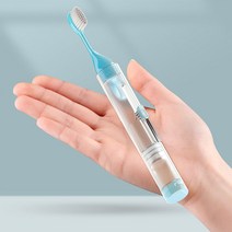 휴대용 접이식 칫솔 다기능 치약 수납 2 in 1, 화이트