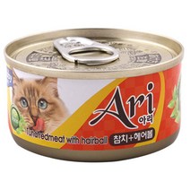 테비 토퍼 아리캔 고양이 간식 참치, 참치   헤어볼 혼합맛, 24개