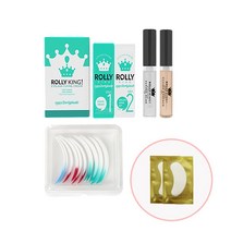 [롤리킹 모음전] 아이래쉬 플라잉 글루 펌제 에센스 롯드 속눈썹펌 세트+아이패치2장, 속눈썹펌제