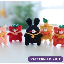[바이브리 DIY KIT] 로우캣 미니 + 깜장토끼 코바늘 인형 패키지