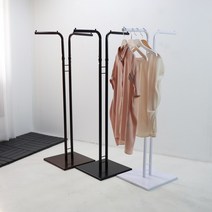 지엔디스플레이 철제 드레스룸행거 원룸 옷방 틈새 보조 폴행거 스탠드옷걸이, 6) 스탠드옷걸이 44-1 백색
