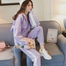 가바바 여성 트레이닝복 세트 색을 잘 뽑은 쓰리컬러 후드 트레이닝복 세트 G39828