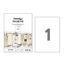 폼텍 투명필름 라벨 LCC-3130 10매 1칸 A4 210x297mm