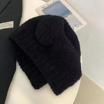루즈핏 러블리 귀여운 곰돌이 버킷햇 모자 소녀 가을 겨울 따뜻한 양털 뽀글이 니트 비니